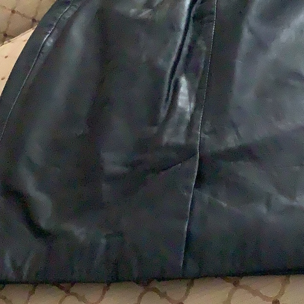 ADLER Collection leather skirt black full-lined zipper back (8) soft lea… - Picture 11 of 15